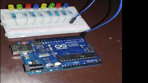 TUTORIAL ARDUINO // 2 : CARA MEMBUAT 8 LED  BERJALANAN(running led)  BOLAK BALIK