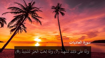 سورة العاديات القارئ الشيخ هاني النحاس