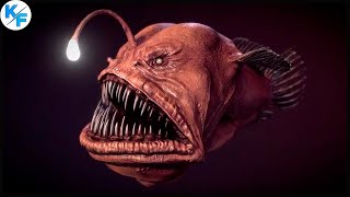 Рыба Удильщик - Монстр из морских глубин. Морской чёрт. Глубоководное чудовище.