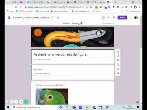 GOOGLE SALA DE AULA -  PROFESSOR recebendo e corrigindo o questionário de múltipla escolha