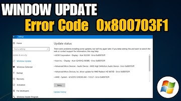 How To Fix Windows Update Error 0x800703F1