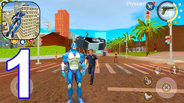 Rope Hero: Vice Town - Gameplay Walkthrough Part 1 Superhero Game In Big Open World Android GamePlay