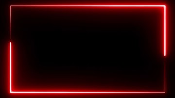 Red Neon Rectangle Frame Seamless Loop