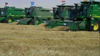 Harvest for Kids - Guiness Combine Harvesting World Record Dalmeny Sask 06 Oct 12