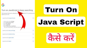 Javascript On Kaise Kare | Turn On Javascript To Keep Searching | Turn Off Javascript Chrome
