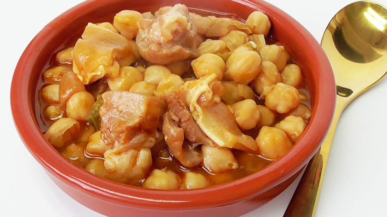 GARBANZOS con OREJA de CERDO - COCINA CONMIGO