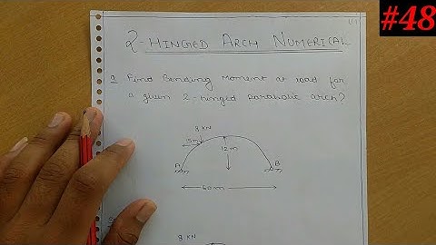 Structural analysis-2 Two Hinge Arch Numerical-1 // Procedure to solve numerical.