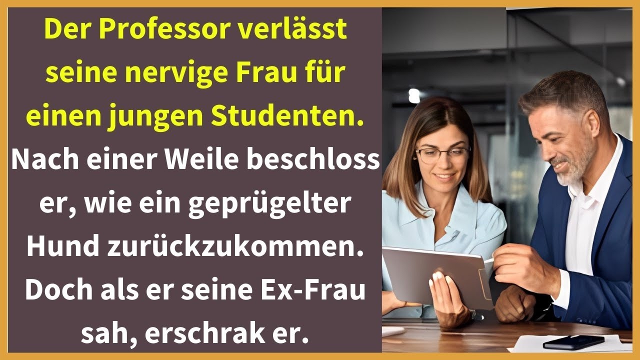 Der Professor verlässt seine nervige Frau für einen jungen Studenten. Nach einer Weile beschloss er,