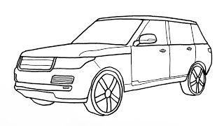 How To Draw A Range Rover Car Easy - Range Rover Araba Çizimi Kolay - Çizim Mektebi Çizimleri