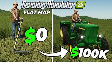 I survived 5 years on the Flat Map with $0! - Farming Simulator 25