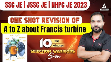 Francis Turbine  | Fluid Mechanics | SSC JE | JSSC JE | NHPC JE  2023 | By Rk Sir