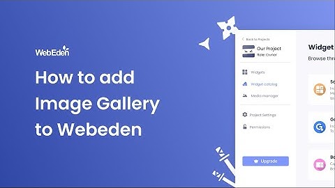 How to add an Image Gallery to WebEden