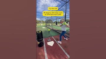 Hitting drill to work on keeping hands through the zone