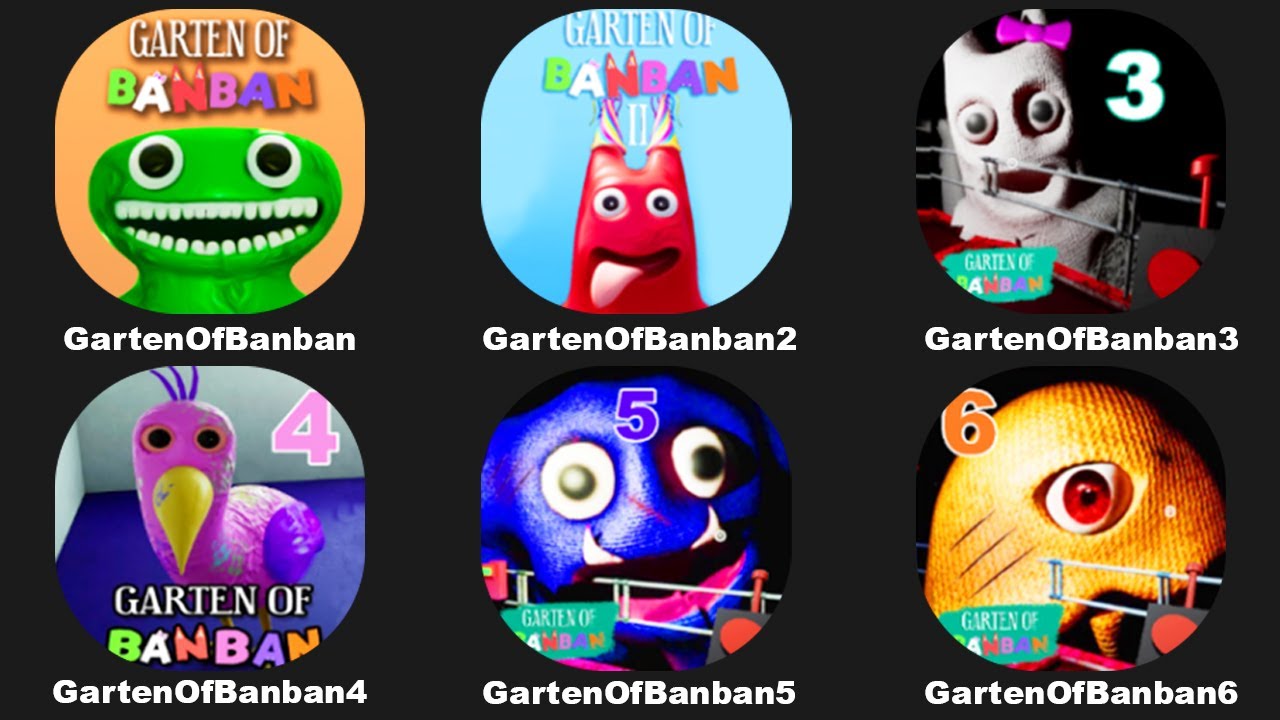 Garten Of Banbna 4 Mobile,Garten Of Banban 3 Mobi,Garten Of Banban 2  Mobi,Garten Banban Mobile,Sussy 