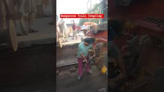 Dangerous train coupling #train #traincoupling #railway #india #uk