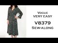 Sewing Vogue VERY EASY V8379 (Wrap Jersey Dress) [랩 원피스 만들기] #sewing #dressmaking