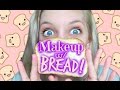 Applying makeup with bread