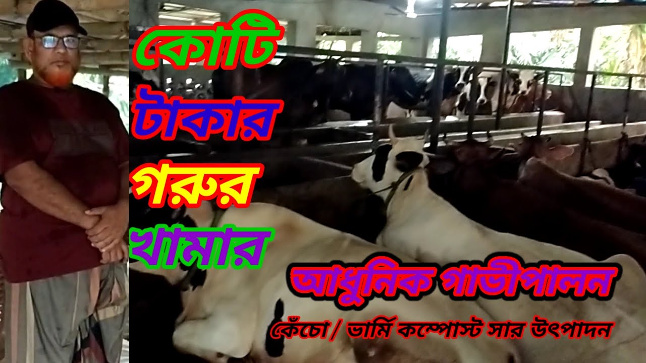 কোটি টাকার গরুর খামার | আধুনিক গাভী পালন | কেঁচো বা ভার্মি কম্পোস্ট সার উৎপাদন Varmicompost