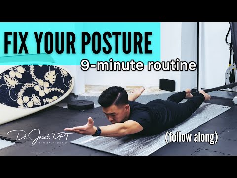 9 MINUTE POSTURE EXERCISE ROUTINE | Dr. Jacob, DPT