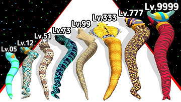 (2024) Snake Run Merge & Evolve Level Up Snake Run Eat Little Snake Part -3 Gameplay New Update