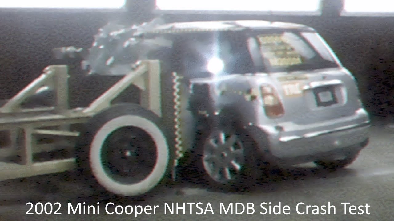 2002-2006 Mini Cooper NHTSA MDB Side Crash Test - YouTube