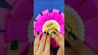 DIY Paper Badge || Women's Day Paper Craft || #shorts #papercraft #happinessishandmade DIY Paper Badge || Women's Day Paper Craft || #shorts #papercraft #happinessishandmade