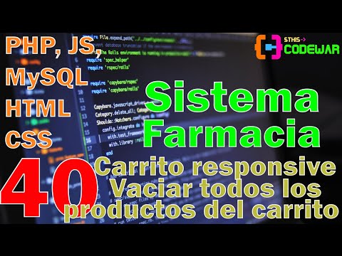 40. Carrito Responsive, vaciar carrito de compras- Sistema Farmacia PHP JS MYSQL HTML CSS