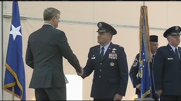 Colonel James Suhr takes command of the 104th Fighter Wing