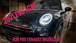 I installed the JCW pro exhaust on my brand new 2021 F56 JCW! (sound comparison & cold starts)