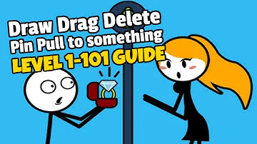 Draw Drag Delete Pin Pull to something Level 1-101 Walkthrough | WEEGOON