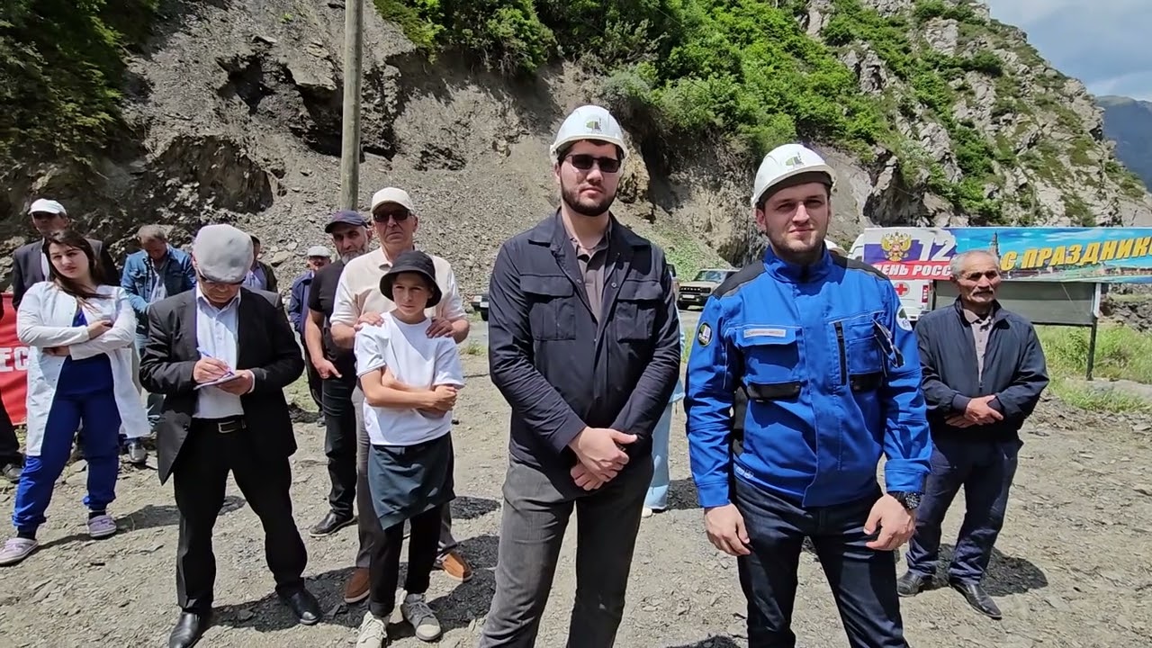 Строительство ГЭС, в окрестности села Гдым. Ахты 2025 г.