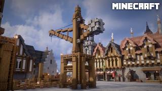 Minecraft: How to build a Medieval Crane | Tutorial