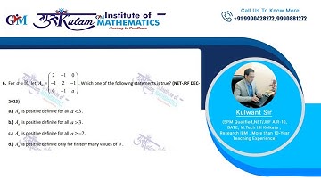 Question 6 | Linear Algebra | NET JRF Dec 2023