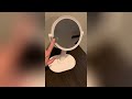 Durable light up mirror with storage and no cords!