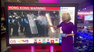 China warns protesters as clashes continue (Hong Kong) - BBC News - 6th August 2019