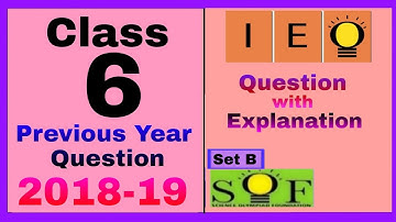 IEO Class 6 Question Paper 2018-19 International English Olympiad