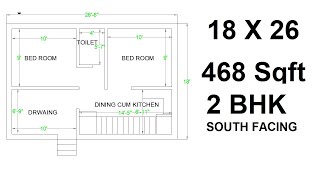 18 X 26 House Plan || SMALL HOME PLAN || Chota Ghar Ka Naksha || 18*26 Makan Ka Naksha