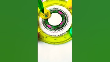 So Easy! Anyone Can Do This Spirograph 🌈🌀 / ¡Tan Fácil! Cualquiera Puede Hacer Esto 🌈🌀 #shorts