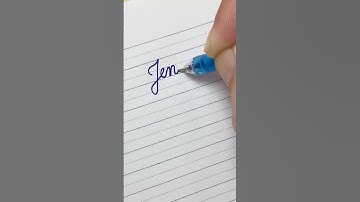 "Jenisha" Beautiful name in Cursive handwriting | i Write #Shorts