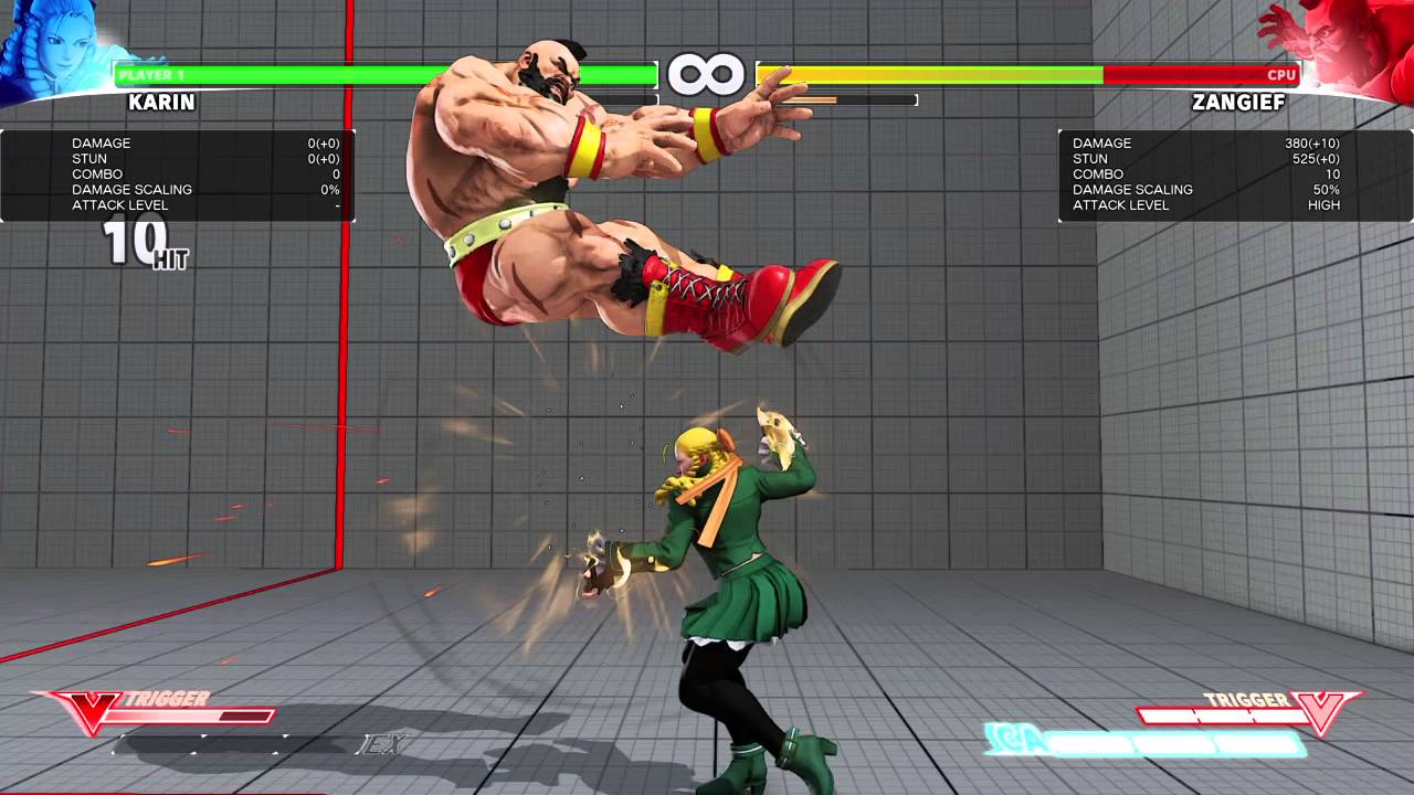 STREET FIGHTER V - Karin V-Trigger/CA combo - 531 dmg