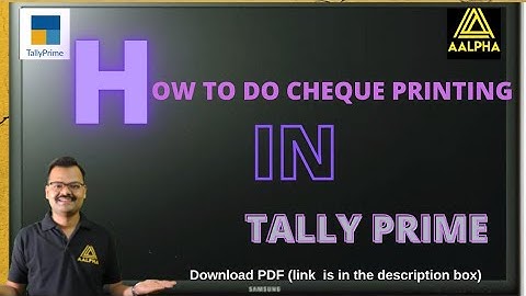 HOW TO DO CHEQUE PRINTING IN TALLY  PRIME | POST DATED TRANSACTION IN TALLY PRIME.