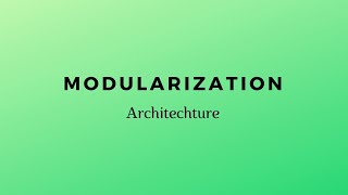 Android Modularization Architechture Profile