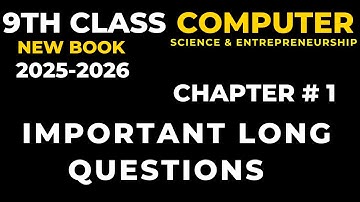 class 9 computer chapter 1 important long question