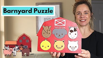 Kids Barnyard Animal Puzzle with Glowforge