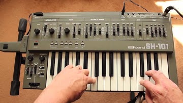 Roland SH-101 key and slider test