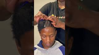 Doing cornrows on very short hair. 🎥🔥 #shorthair #menshairstyle #cornrows