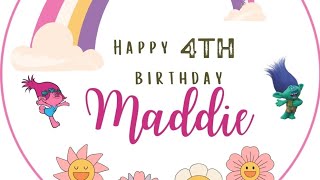Happy Trolls Day 4Th Birthday Tribute For Maddie