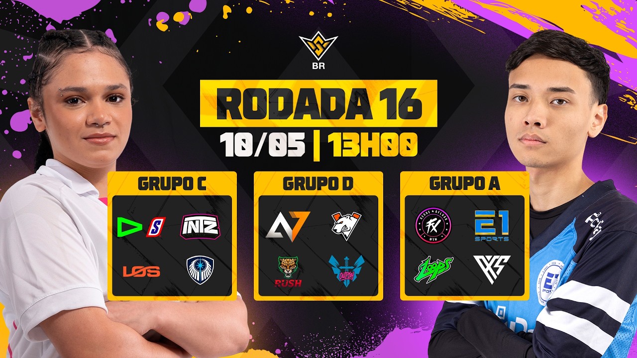 🚨FFWS BR 🏆 RODADA 16 - GRUPOS C, D e A | FREE FIRE AO VIVO🚨 #freefire