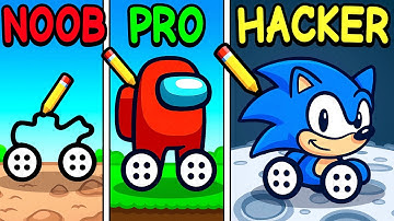 NOOB vs PRO vs HACKER Car Drawing!