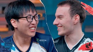 TL Doublelift and G2 Perkz Talk Bot Lane | Rift Rivals: EU vs. NA Day 2 (2019)